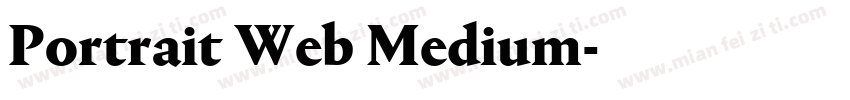 Portrait Web Medium字体转换